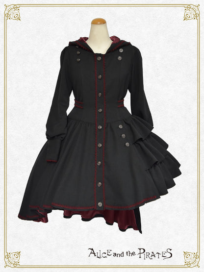 Le petit chaperon noirケープ付きコートワンピース