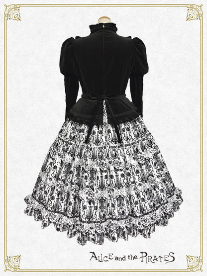 Chandelier-flocky one piece dress