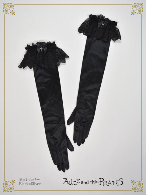 [Pre-order] Cross Ribbon Long Gloves