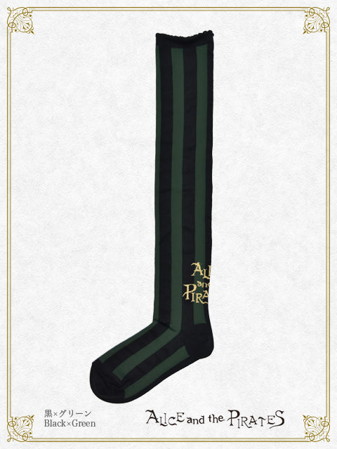 A/P Striped Over-the-Knee Socks