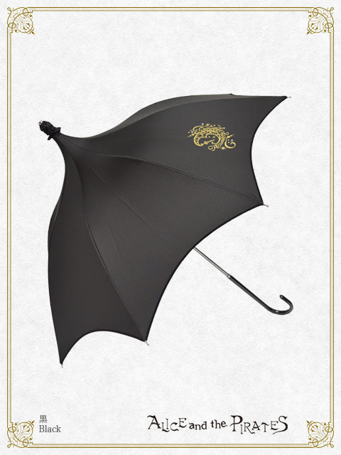 Crescent moon and secret key print bat umbrella