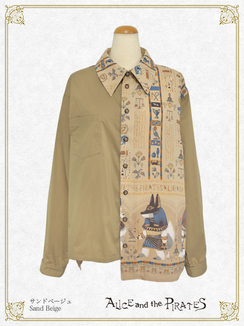 Egyptian Chris～壁画に隠されたMystery～柄バイカラーシャツ