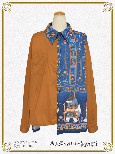 Egyptian Chris～壁画に隠されたMystery～柄バイカラーシャツ