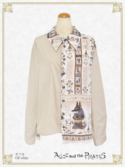 Egyptian Chris～壁画に隠されたMystery～柄バイカラーシャツ