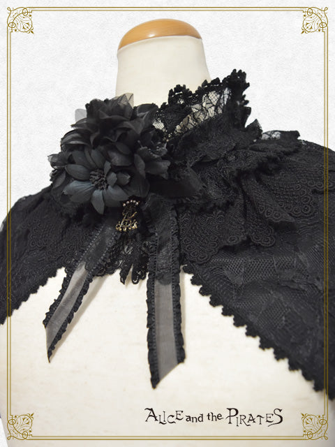 [Pre-order] Dark racy Flora frill bolero