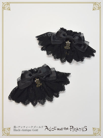 A/P百合柄チュールレースお袖留め