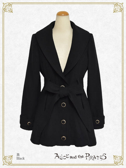 ショールカラーミドルコート