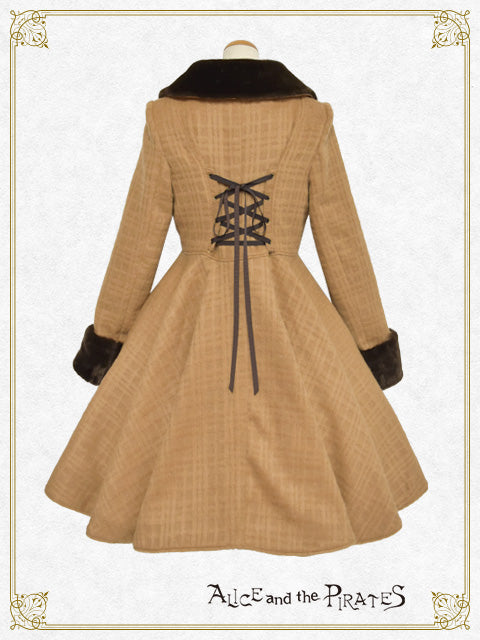 シャドーチェックシャギーロングコート