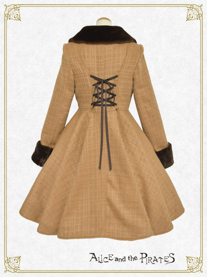 シャドーチェックシャギーロングコート