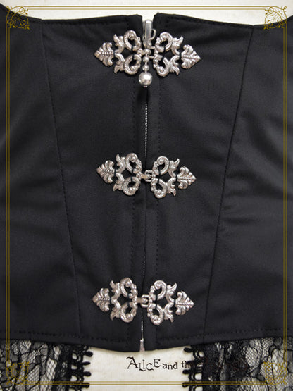 Labyrinth of diamonds corset with frill train