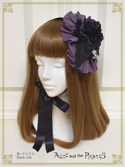 Gathered chiffon round head dress
