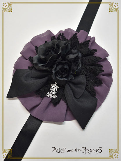 Gathered chiffon round head dress