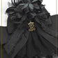 [Pre-order] Dark racy Flora ribbon veil clip