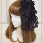 [Pre-order] Dark racy Flora ribbon veil clip