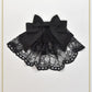 [Pre-order] Dark racy Flora ribbon veil clip