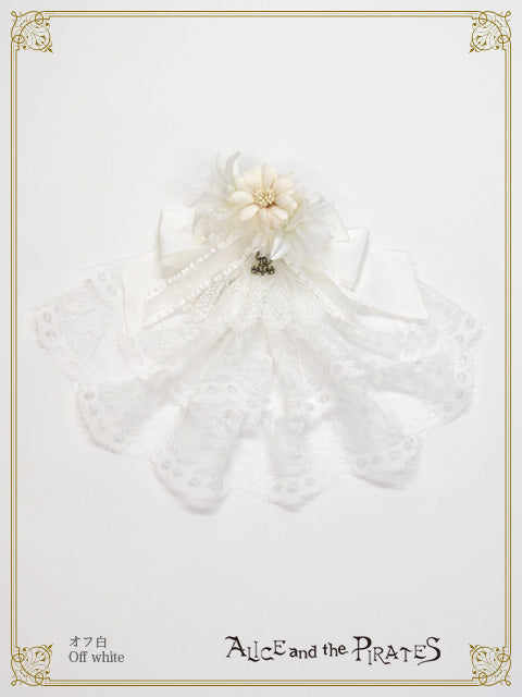 [Pre-order] Dark racy Flora ribbon veil clip