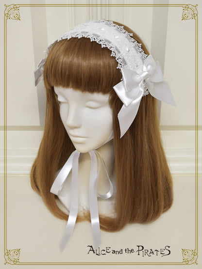 サテンリボンのアミィヘッドドレス