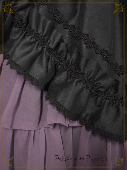 Gathered chiffon jumper skirt