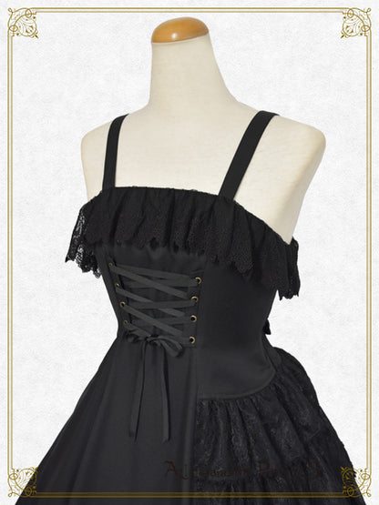 Dark racy Floraジャンパースカート