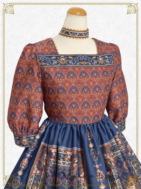 [Pre-order] Persian rug～medallion design that weaves wishes～one piece dress