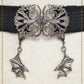 Shirring belt with devil charm