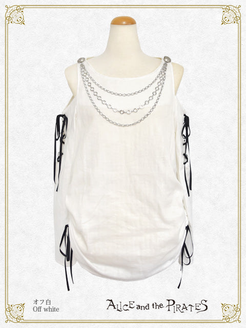 Blaine Claw gauze pullover with chain