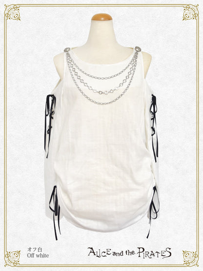 Blaine Claw gauze pullover with chain