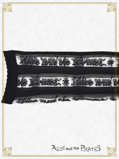 A/P Stripe Logo See-through Over-the-knee Socks