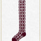 A/P royal diamonds see-through over knee socks