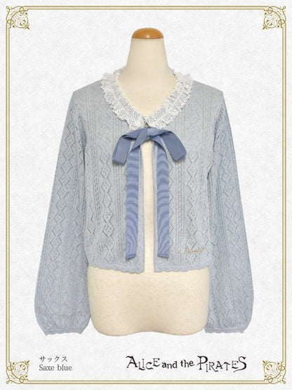 透かし編みカーディガン