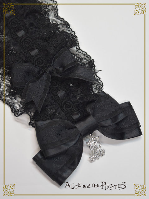 ビブリオフィリアヘッドドレス 黒×黒 ビブリオフィリアヘッドドレス