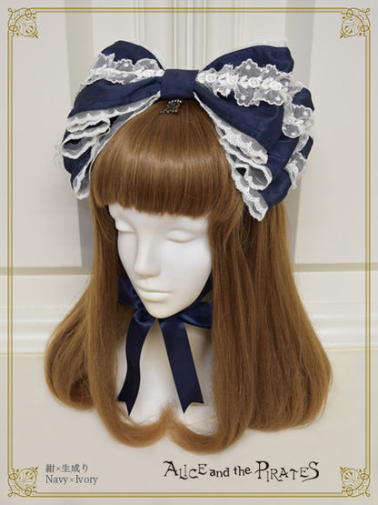 【予約】Dolly Ribbon ヘッドドレス（シャンタン）