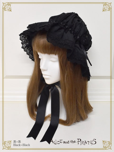 ALICE and the PIRATES フリルメイドキャップ　黒 Frill maid cap – BABY, THE STARS SHINE BRIGHT