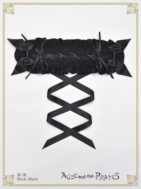 [Pre-order] Satin Ribbon Francesca Frill Headdress