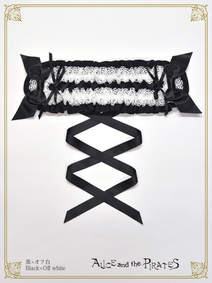 [Pre-order] Satin Ribbon Francesca Frill Headdress