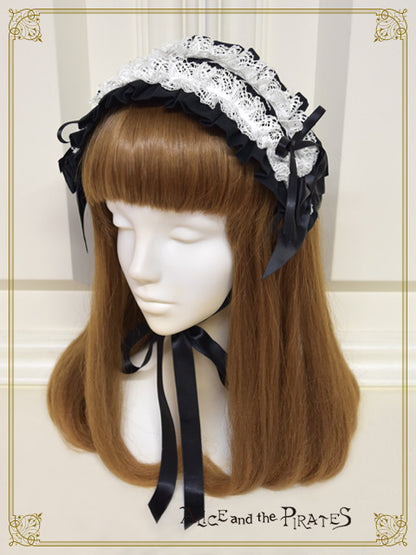 [Pre-order] Satin Ribbon Francesca Frill Headdress