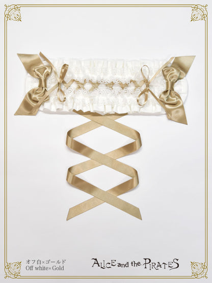 [Pre-order] Satin Ribbon Francesca Frill Headdress
