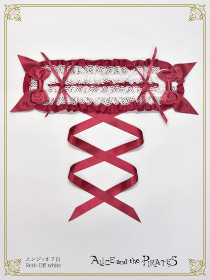 [Pre-order] Satin Ribbon Francesca Frill Headdress