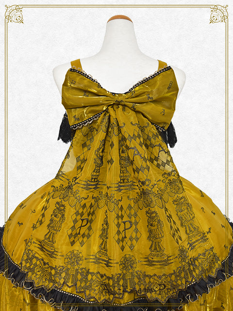 【完全受注生産】Chess Game of Destiny～Queen～embroidery ジャンパースカートドレス＆ネックコルセット＆アームカバー セット