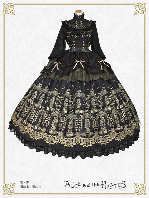 【完全受注生産】Chess Game of Destiny～Queen～embroidery ワンピースドレス＆ネックコルセット セット