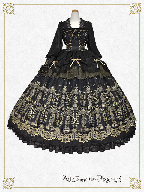 【完全受注生産】Chess Game of Destiny～Queen～embroidery ワンピースドレス＆ネックコルセット セット