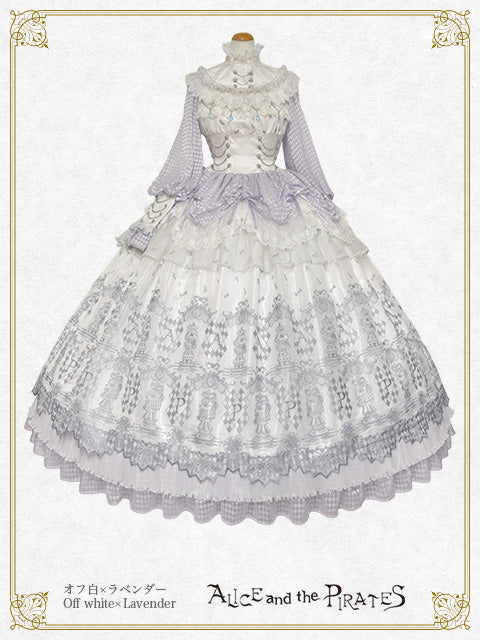 【完全受注生産】Chess Game of Destiny～Queen～embroidery ワンピースドレス＆ネックコルセット セット