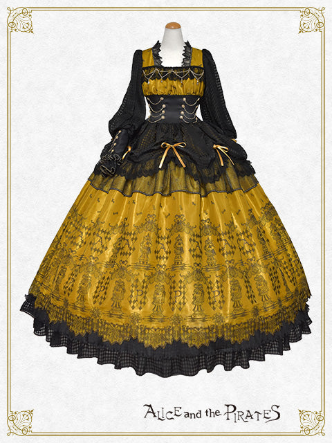 【完全受注生産】Chess Game of Destiny～Queen～embroidery ワンピースドレス＆ネックコルセット セット