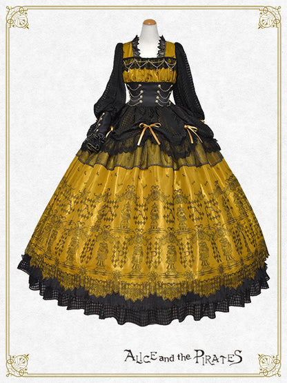 【完全受注生産】Chess Game of Destiny～Queen～embroidery ワンピースドレス＆ネックコルセット セット