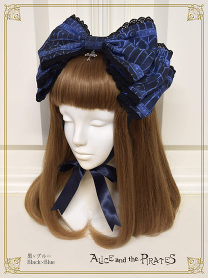 【予約】Haunted Carousel～永遠に巡る死への誘い～柄リボンヘッドドレス