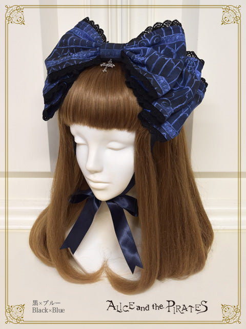 【予約】Haunted Carousel～永遠に巡る死への誘い～柄リボンヘッドドレス