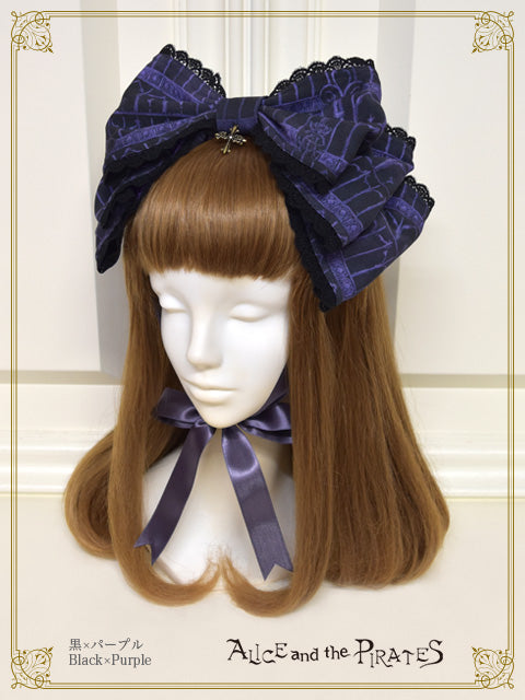 【予約】Haunted Carousel～永遠に巡る死への誘い～柄リボンヘッドドレス