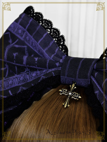 【予約】Haunted Carousel～永遠に巡る死への誘い～柄リボンヘッドドレス