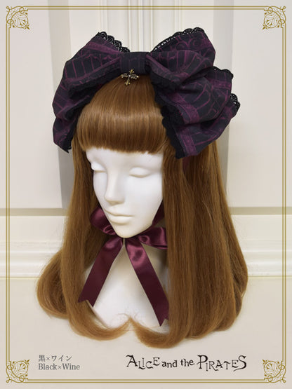 【予約】Haunted Carousel～永遠に巡る死への誘い～柄リボンヘッドドレス