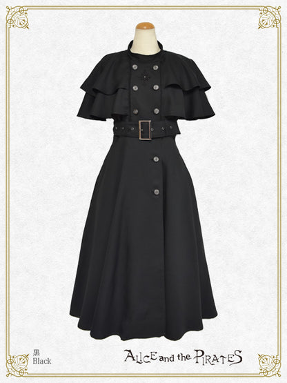 Grim Reaper～the stillness of a death and the cross of a pledge〜 Cape Sleeve One-Piece Dress